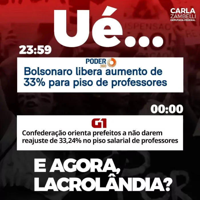 Imagem de chamada para Bolsonaro dá 33% de aumento a professores, mas governadores e prefeitos são contra