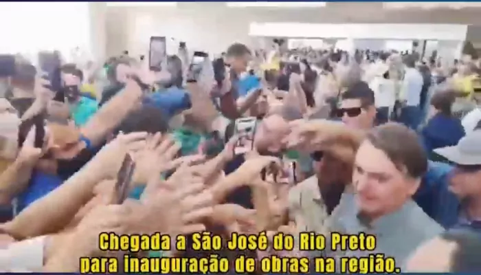 Multidão recebe presidente Bolsonaro em São José do Rio Preto