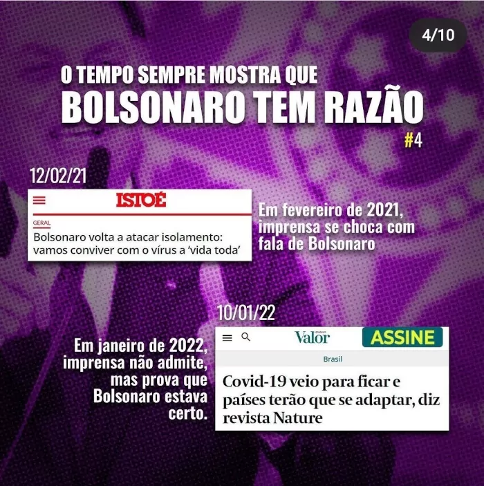 Imagem de chamada para Bolsonaro tinha razão: teremos de aprender a conviver com o vírus