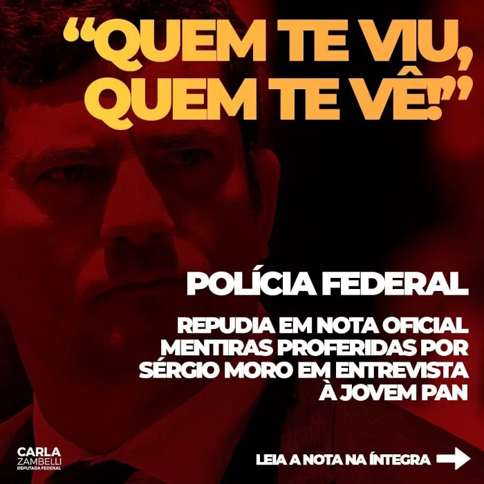 Moro mente sobre a Polícia Federal e toma esculacho